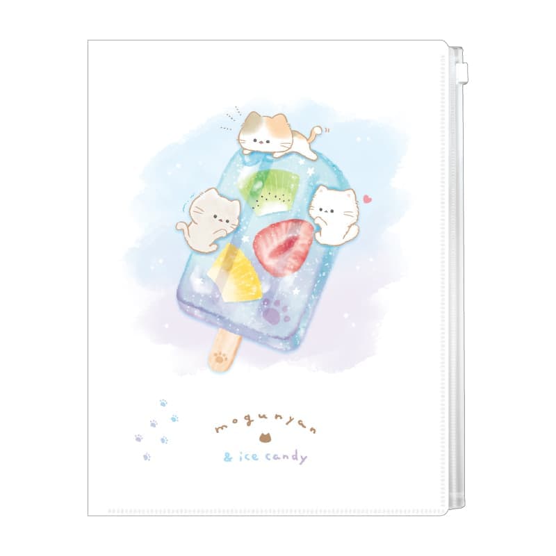 ファスナー付き6ポケットクリアファイル/もぐにゃん