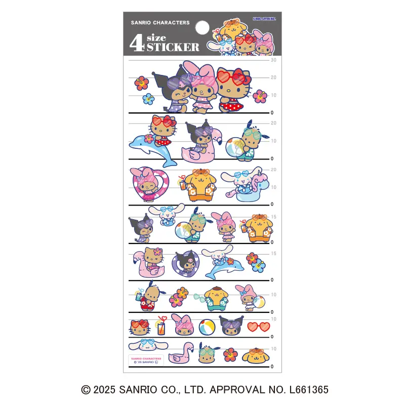 4サイズステッカー/サンリオキャラクターズ