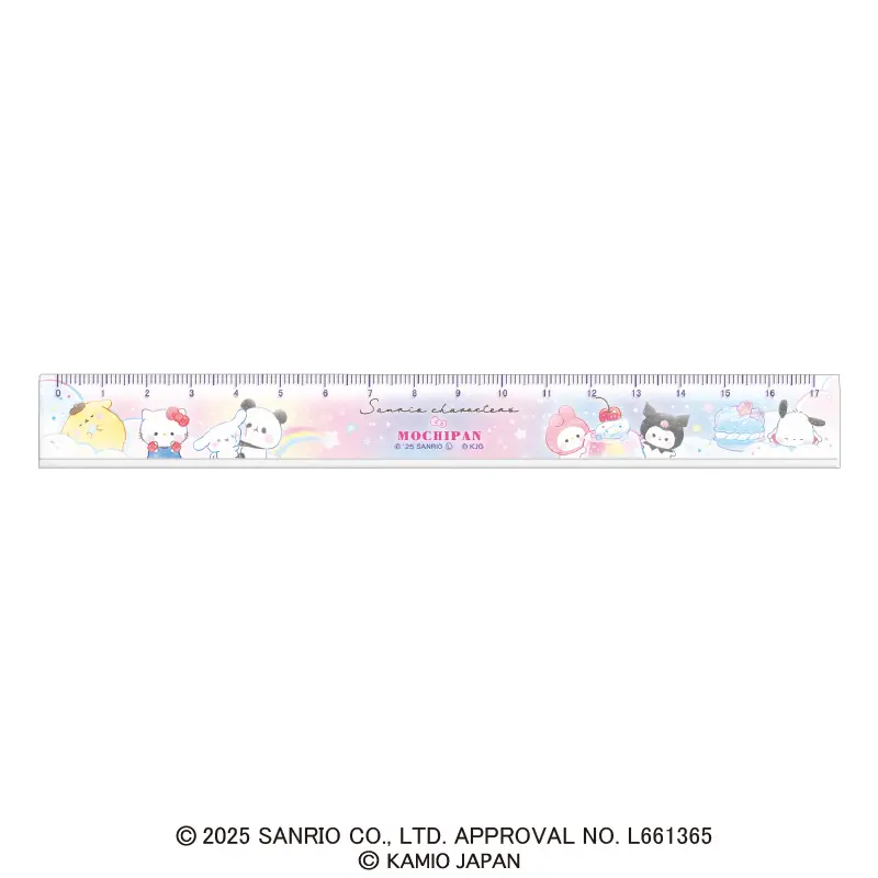 スリム17cm定規/サンリオキャラクターズ×もちもちぱんだ