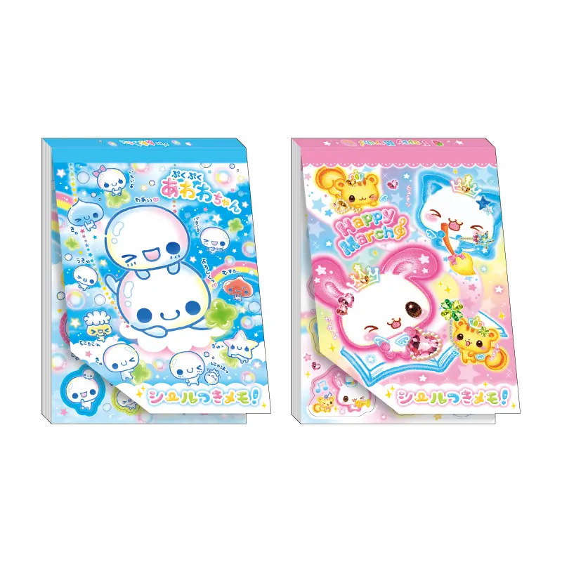 シール付きA6メモ/平成ファンシー